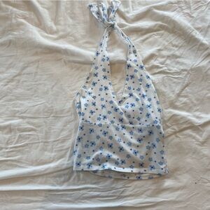 Hollister Floral Halter Crop Top